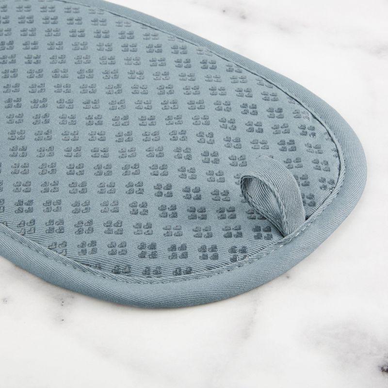 Fog Blue Silicone Grip 2-Piece Pot Holder Set