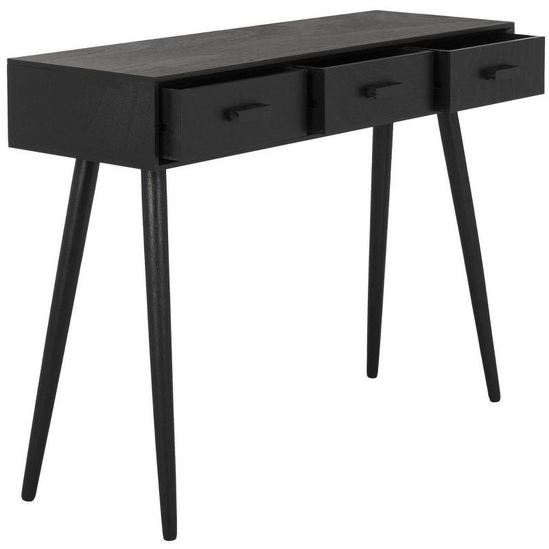 Albus 3 Drawer Console Table - CNS5701D - Black - Safavieh