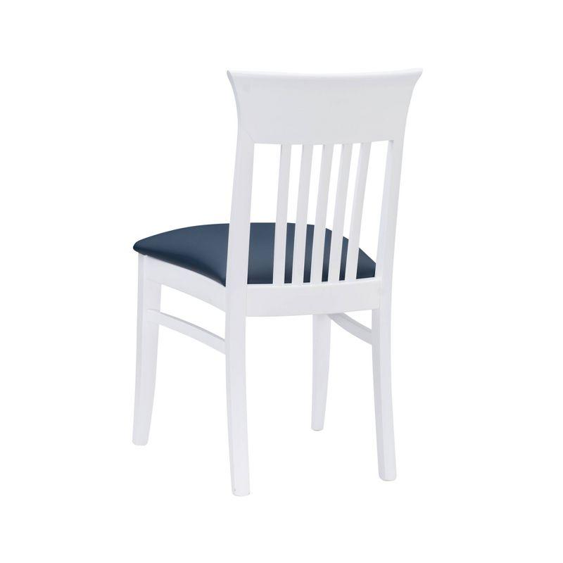 Michalyn Polyurethane Slat Back Side Chair in White