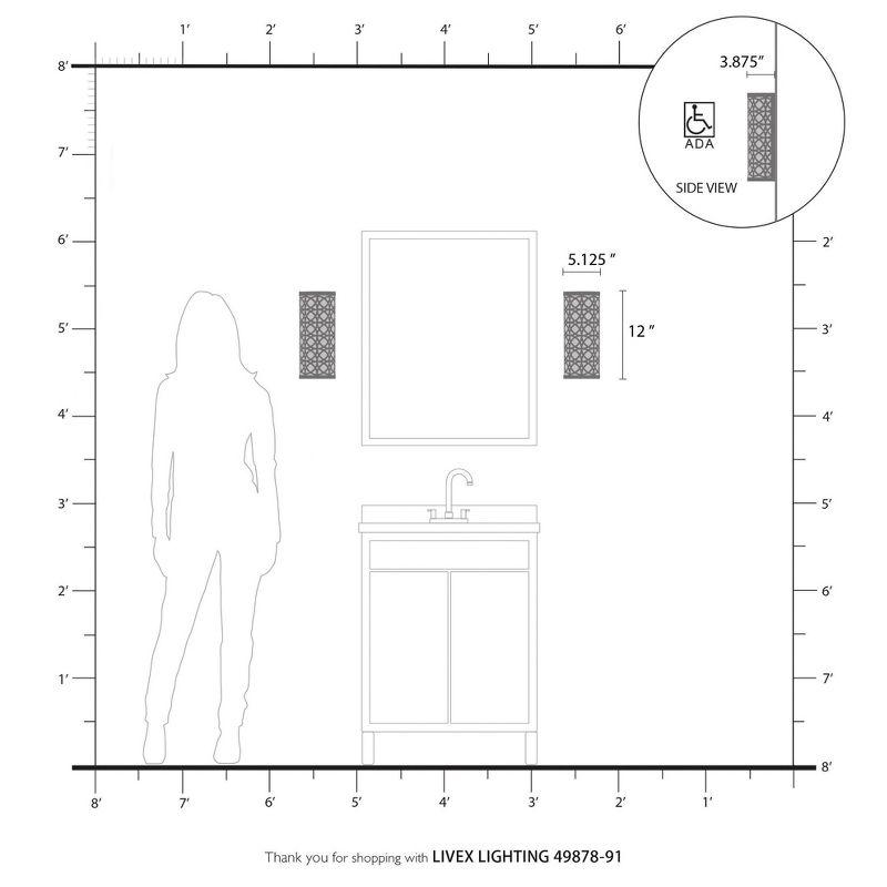 Livex Lighting Calinda 1 - Light Wall Light in  Brushed Nickel