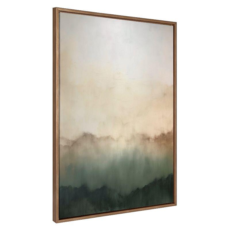 Kate & Laurel All Things Decor 31.5"x41.5" Sylvie Green Mountain Abstract I Framed Canvas by Amy Lighthall Gold