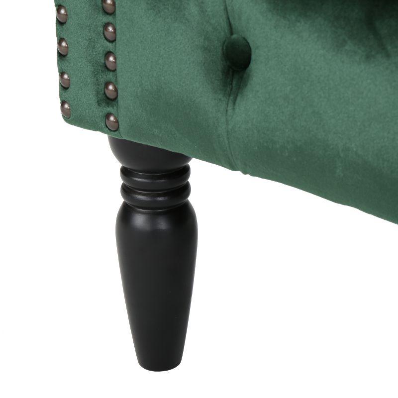 Christopher Knight Home Akira New Velvet Club Chair Emerald Green: Upholstered Reading Accent Chair