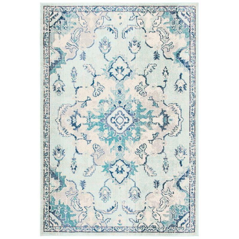 Madison MAD484 Power Loomed Indoor Area Rug - Teal/Beige - 6'x9' - Safavieh