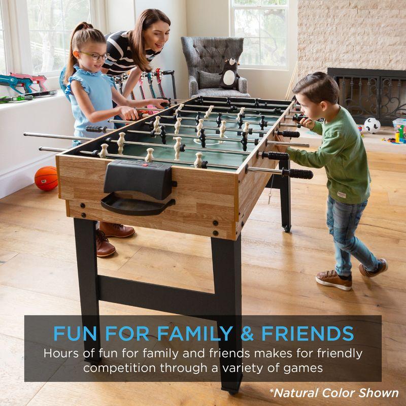 Best Choice Products 2x4ft 10-in-1 Combo Game Table Set w/ Hockey, Foosball, Pool, Shuffleboard, Ping Pong - Walnut