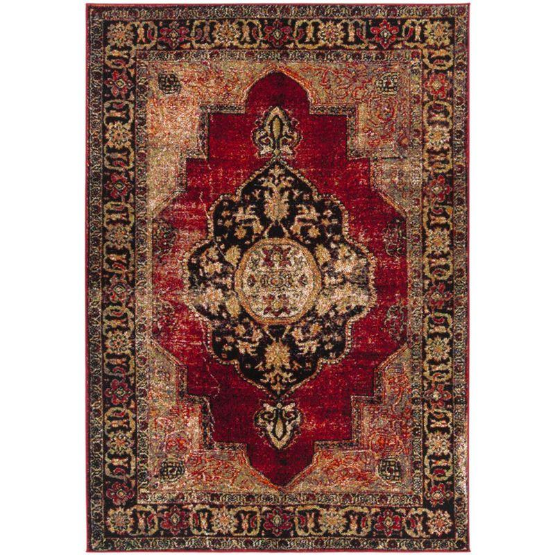 Vintage Hamadan VTH219 Power Loomed Indoor Area Rug - Red/Multi - 5'3"x7'6" - Safavieh