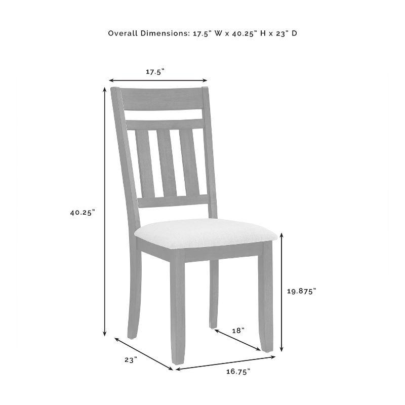 Crosley Hayden 6pc Extendable Dining Set with Bench and 4 Slat Back Chairs Slate: Farmhouse Style, Rubberwood & MDF