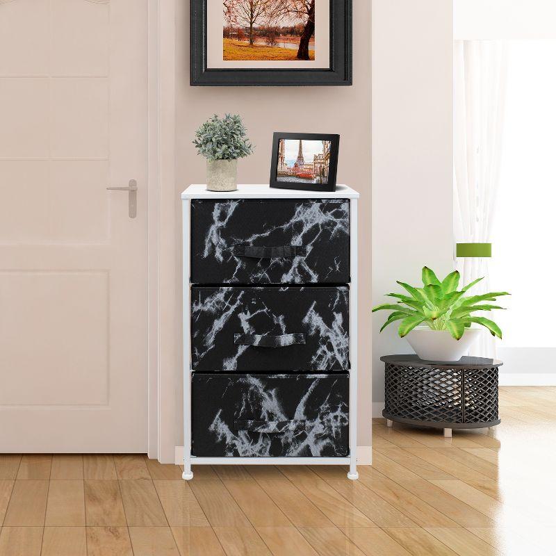Sorbus Sorbus 3 Drawers Nightstand with Steel Frame and Wood Top