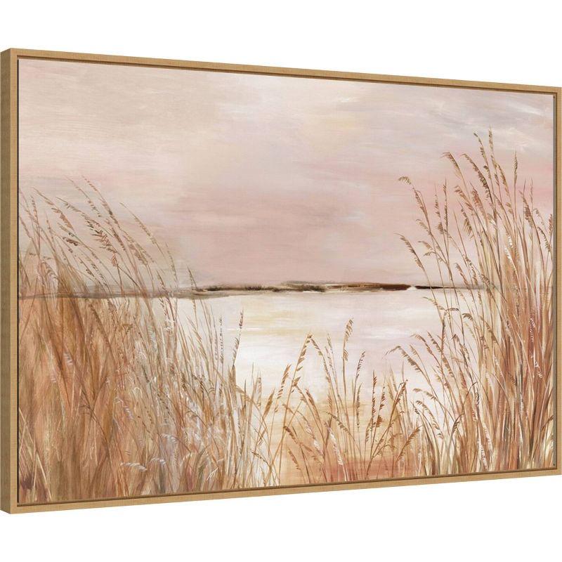 33" x 23" Golden Pink Beach by Allison Pearce: Oversized Lithograph Print - Amanti Art