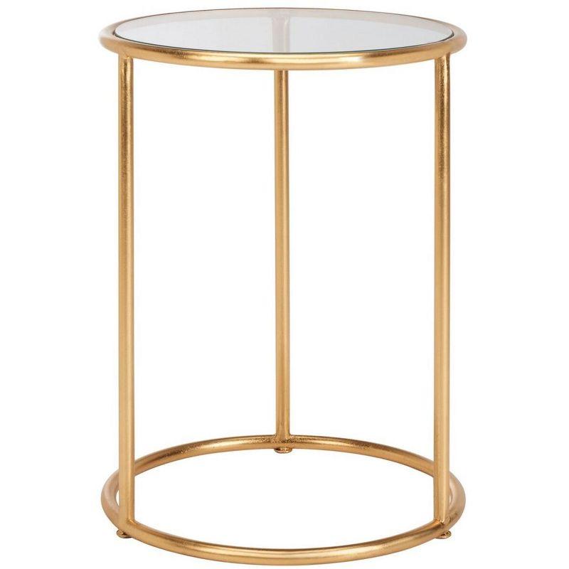 Shay Accent Table - FOX2523B - Gold/Clear - Safavieh Couture