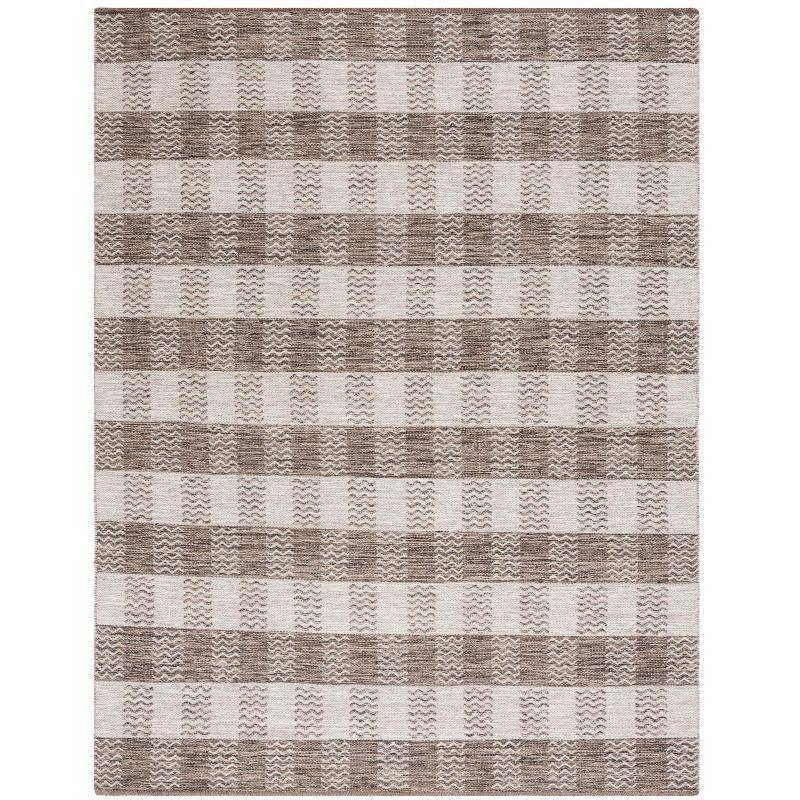 Kilim KLM351 Hand Woven Area Rug - Light Grey/Brown - 8'x10' - Safavieh