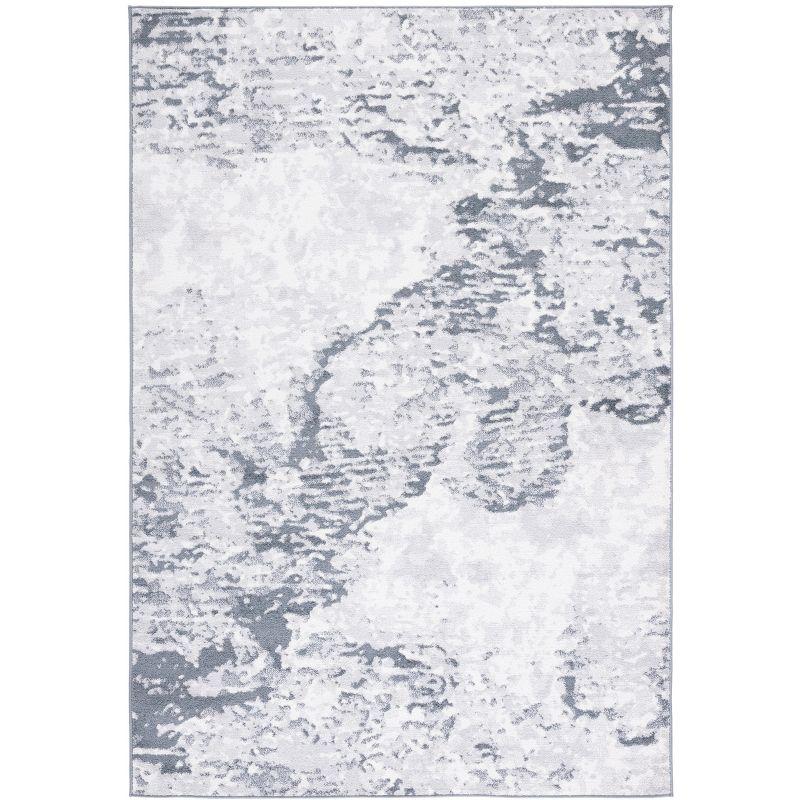 Abstract Elegance 9' x 12' Hand-Knotted Gray Area Rug