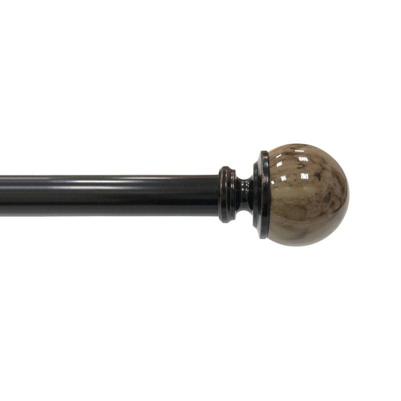 Oil Rubbed Bronze Curtain Rod with Marble Finials