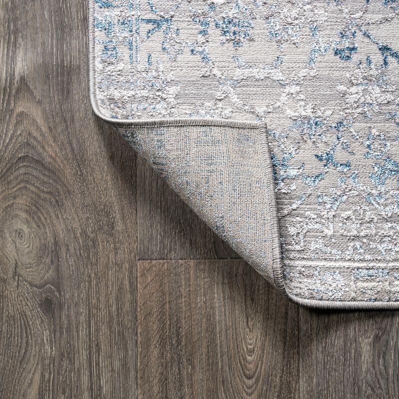 3'x5' Tidal Modern Strie' Area Rug, Gray/Blue - JONATHAN Y