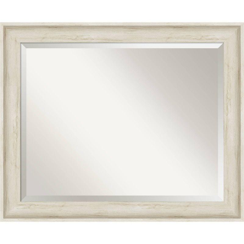 33" x 27" Regal Framed Bathroom Vanity Wall Mirror Birch Cream - Amanti Art: Beveled, Polystyrene Frame, Wall Mount