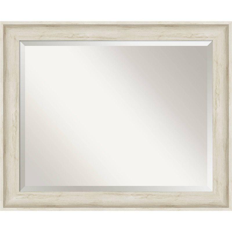 33&#34; x 27&#34; Regal Birch Framed Wall Mirror Cream - Amanti Art