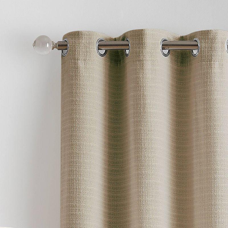 84"x37"Martha Stewart 2pk Sutter 84" Dark Lined Curtain Panel Sand