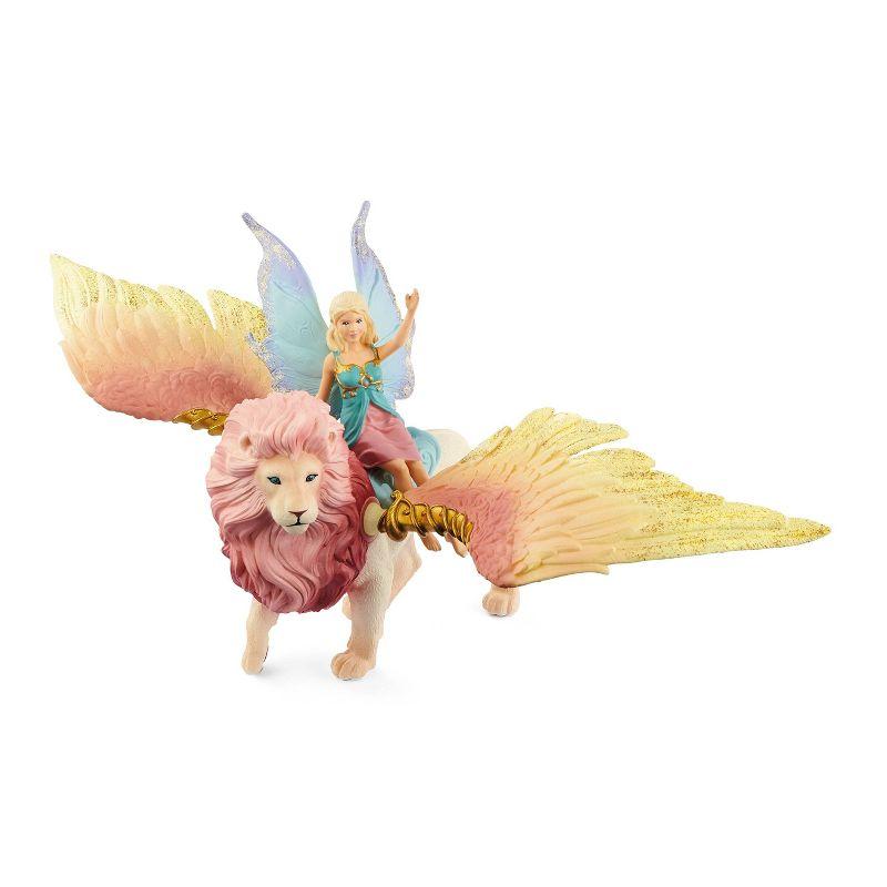 Schleich Fairy in Flight on Winged Lion Animal Figure