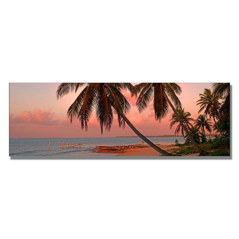 Cayman Palms II Tropical Sunset Canvas Wall Art