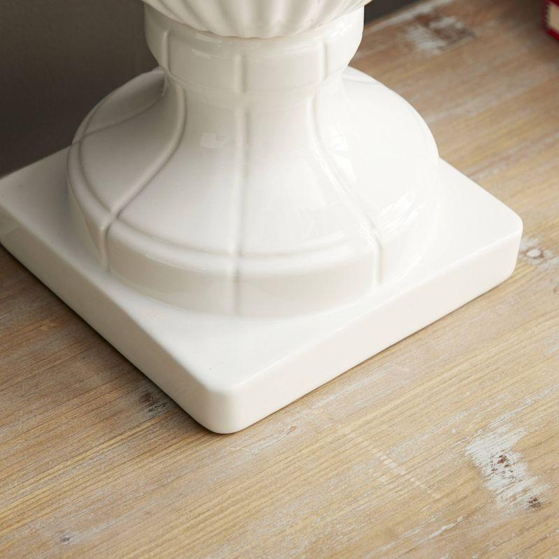 26" Modern Ceramic Urn Vase White - Olivia & May: Large Tabletop Decor, Novelty Design