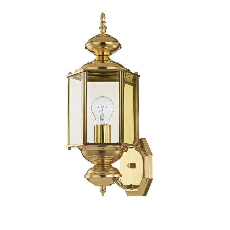 Livex Lighting Outdoor Basics 1 - Light Wall Light in  Polished Brass