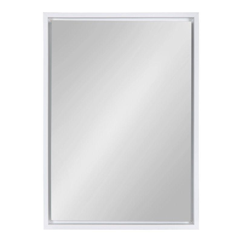 18"x24" Evans Rectangle Wall Mirror White - Kate & Laurel All Things Decor: Modern Vanity, Bathroom Wall Mount