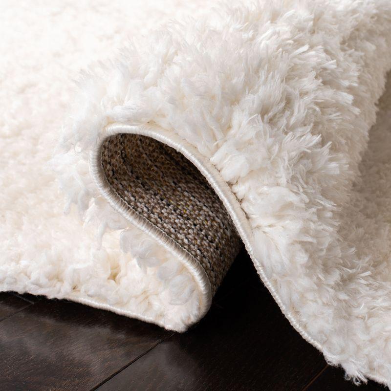 Madrid Shag 200 MDG256 Power Loomed Indoor Area Rug - Ivory - 6'7"x6'7" - Safavieh