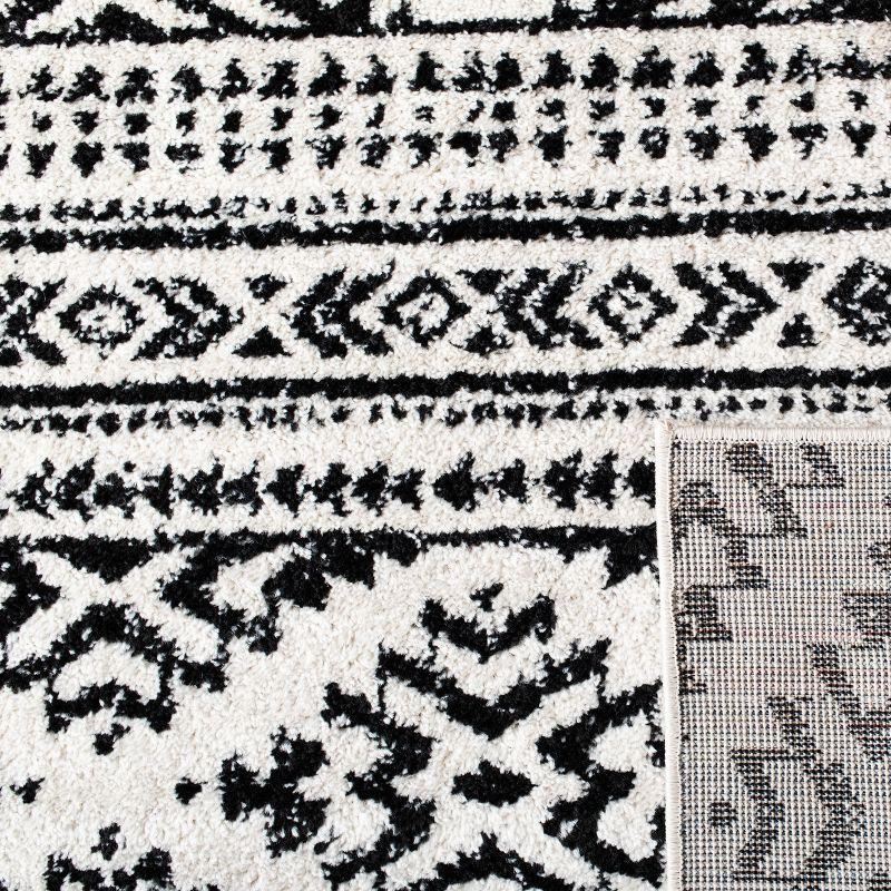 Tulum TUL272 Power Loomed Indoor Area Rug - Ivory/Black - 8'x8' - Safavieh