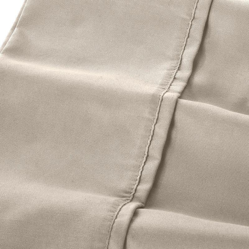 Modern Threads 4-Piece Solid Microfiber Sheet Set, Khaki, Queen