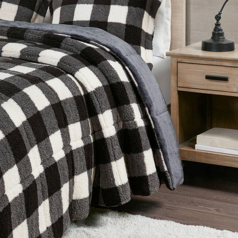 Mason Print Faux Shearling Down Alternative Comforter Set