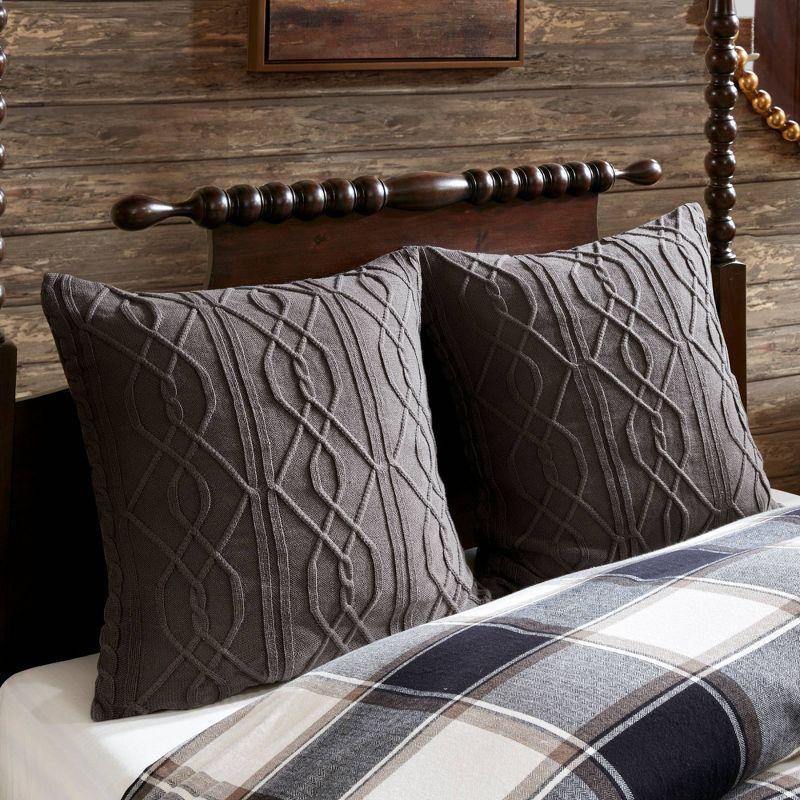 Urban Cabin Luxe Cotton Jacquard Queen Comforter Set in Brown