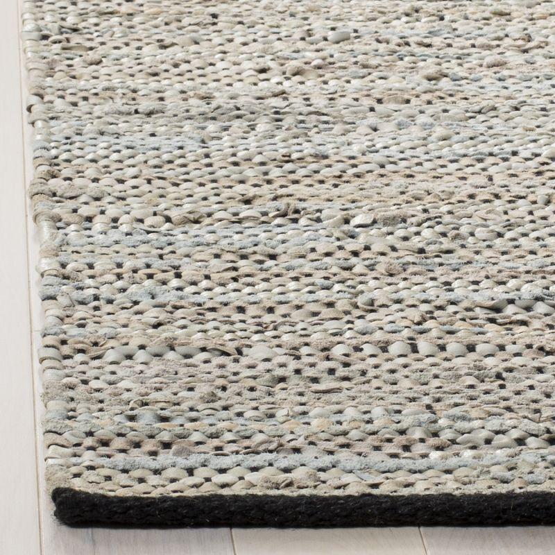 Vintage Leather VTL104 Hand Woven Indoor Area Rug - Beige - 5'x8' - Safavieh