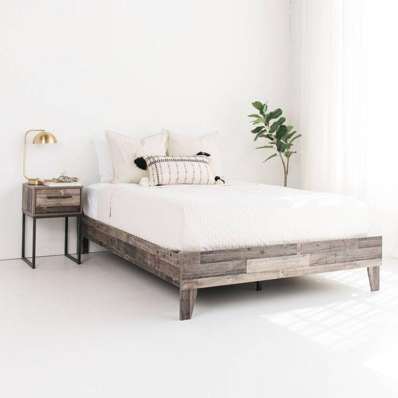 Queen Neillsville Platform Bed Gray - Signature Design by Ashley: Wood Frame, No Box Spring Needed