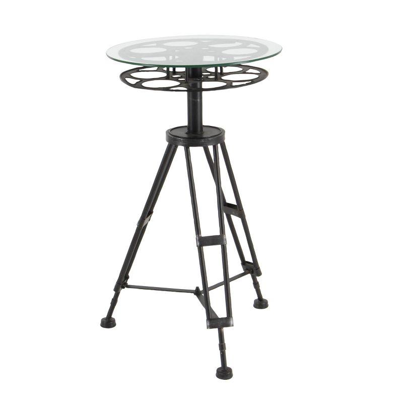 Eclectic Glass and Metal Accent Table Black - Olivia & May