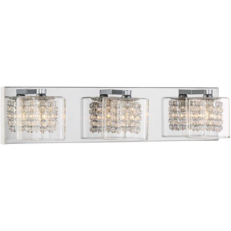 Coco Chrome 25.59" Modern 3-Light Bathroom Vanity Light with Crystal Beads