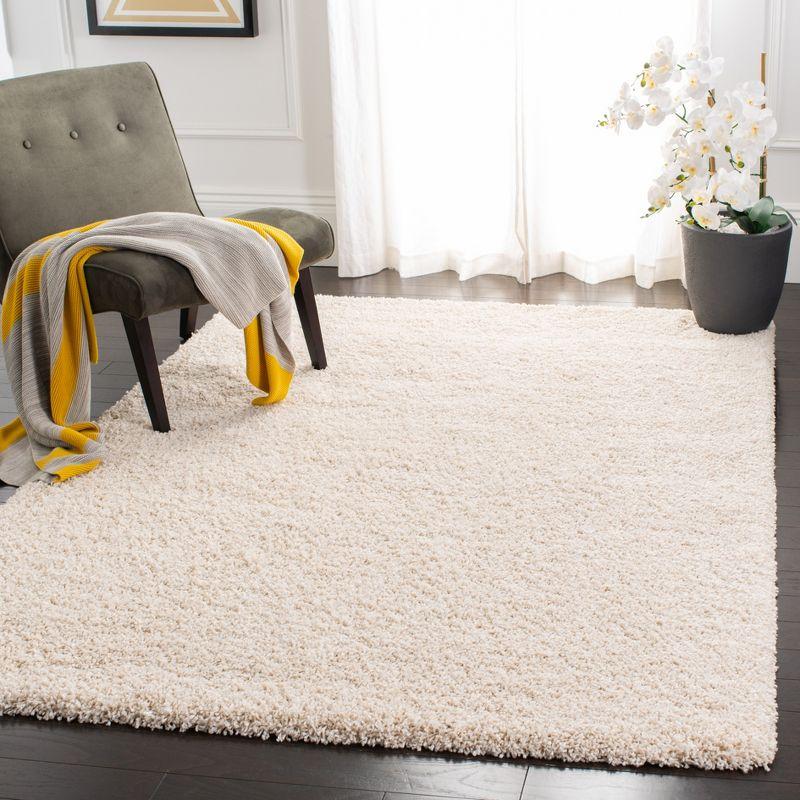 Evolution Shag EVO520 Power Loomed Area Rug - Ivory - 4'x6' - Safavieh.