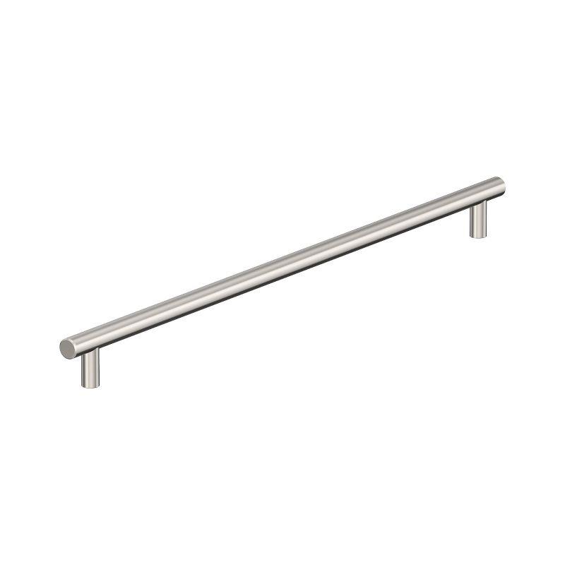 Polished Nickel Modern Bar Pull with Mounting Hardware