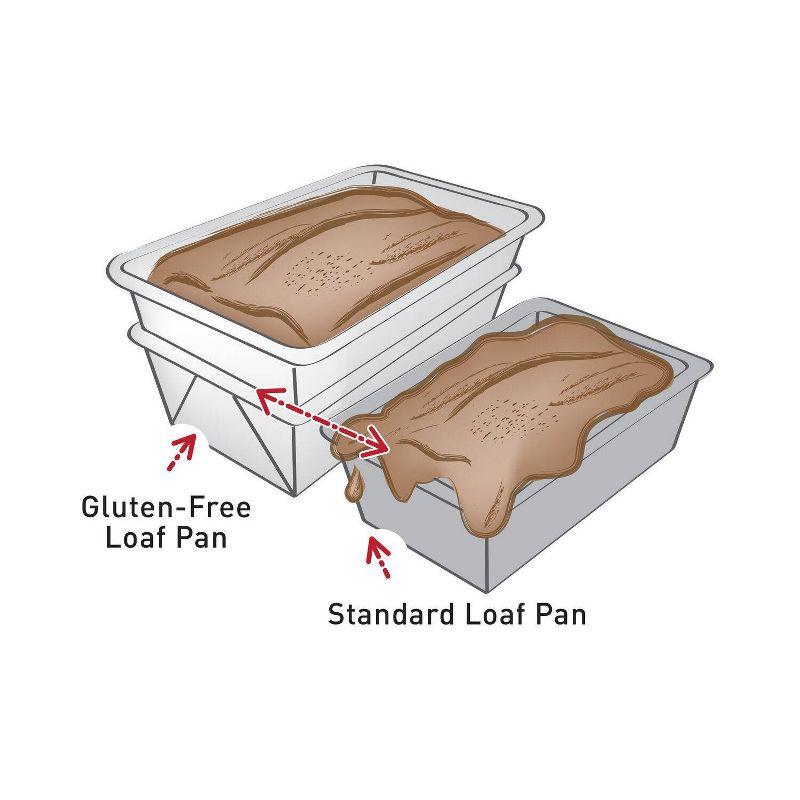 Chicago Metallic 5.9" Gluten Free Bread Loaf Pan: Nonstick Aluminized Steel, Dishwasher-Safe, Rectangle, 10.2" Depth