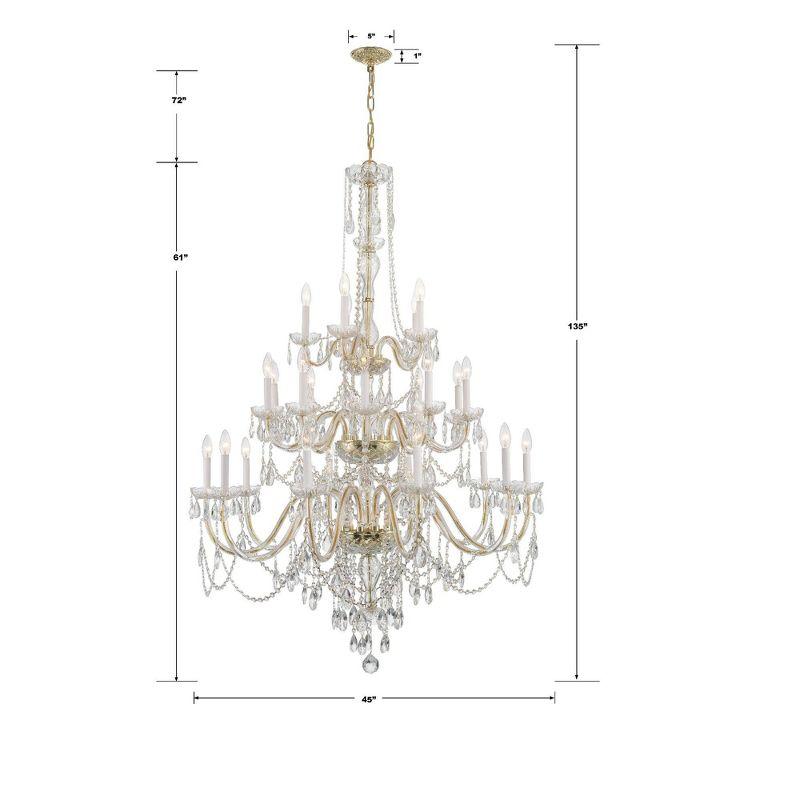 Crystorama Lighting Traditional Crystal 25 - Light Chandelier in  Polished Brass