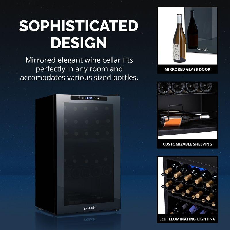 Newair 33 Bottle Single Zone Freestanding Wine Refrigerator