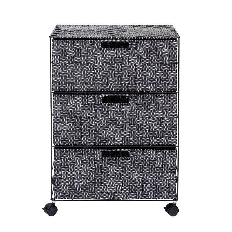 Honey-Can-Do 3 Drawer Woven Organizer with Wheels