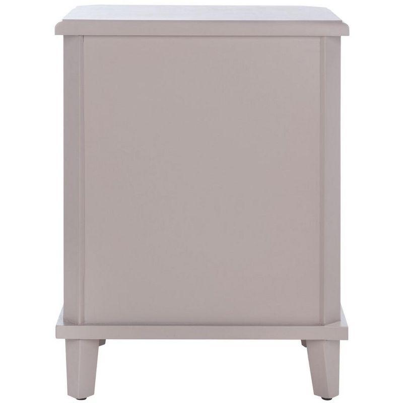 Joe Nightstand with Storage Drawers - Grey Mauve - Safavieh.