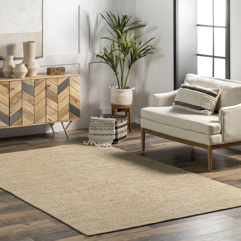 Nuloom Alessi Hand Woven Cotton Indoor Area Rug, 5' x 8', Beige