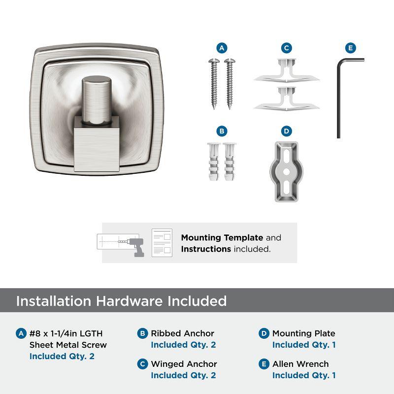 Amerock Stature Brushed Nickel Single Prong Robe Hook