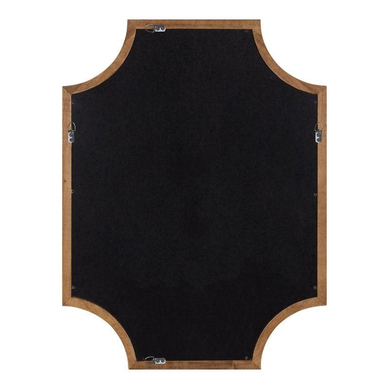 Kate and Laurel Hogan Wood Framed Mirror with Scallop Corners