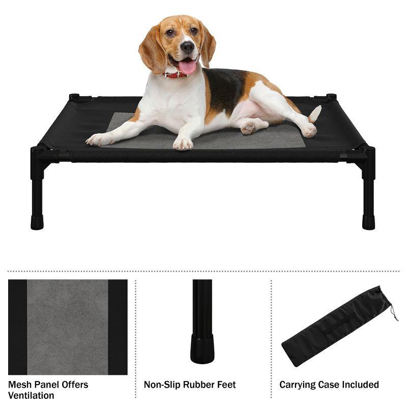 Petmaker PETMAKER 24.5x18.5-Inch Elevated Dog Bed, Black