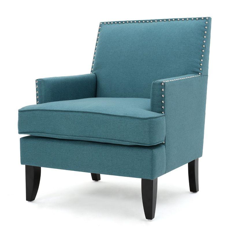 Tilla Club Chair: Studded Trim, Padded Seat, Christopher Knight Home - Ideal for Relaxation