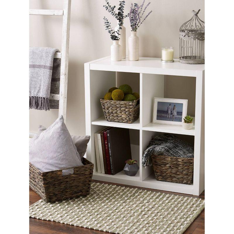 Design Imports Set of 3 Hyacinth Baskets Gray Wash