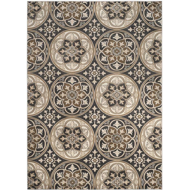 Lyndhurst LNH341 Power Loomed Area Rug - Light Grey/Beige - 8'x11' - Safavieh