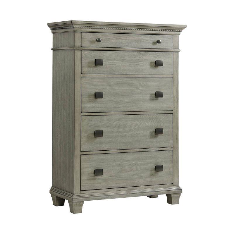 Clovis 5 Drawer Chest Gray - Picket House Furnishings