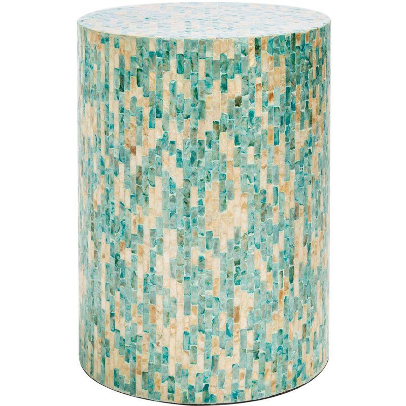 Presley Round Accent Table - Blue/Gold - Safavieh.